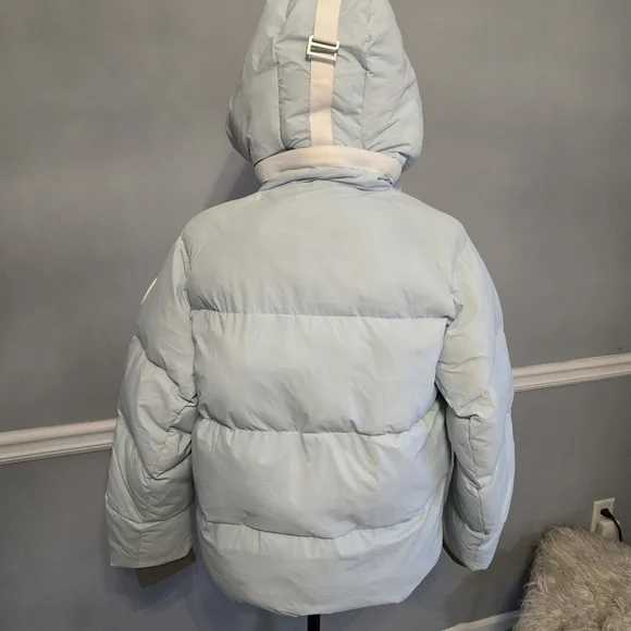 Canada Goose Pale Blue Quilted Hooded Puffer Jacket S - Picture 10 of 14